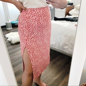 A&F XS High Slit Midi Skirt